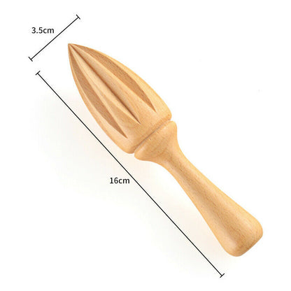 Creative Lemon Wood Squeezer - Solid Beech Wood Citrus Reamer