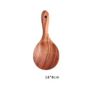 1-7Pcs Natural Wood Teak Tableware Set: Spoon, Colander, Nano Soup Skimmer, Wooden Cooking Spoon Kitchen Tool Kit