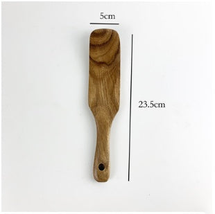 1-7Pcs Natural Wood Teak Tableware Set: Spoon, Colander, Nano Soup Skimmer, Wooden Cooking Spoon Kitchen Tool Kit