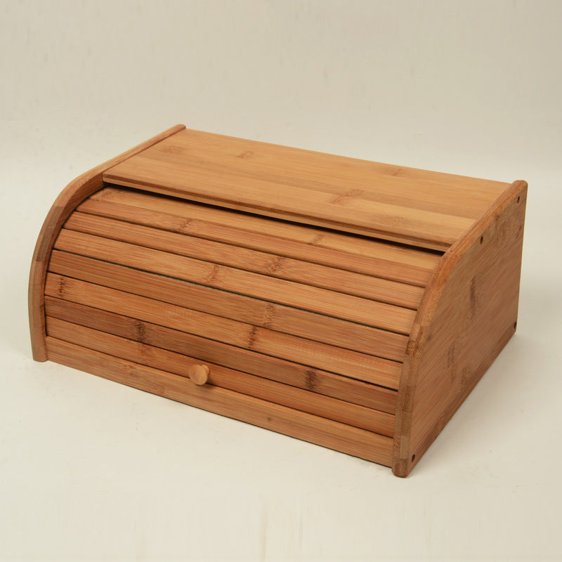 Wooden Kitchen Bread Box - Household Storage Box, Practical Food Container, Fruit Storage Box Organizer for Kitchen - Bamboo Bread Box