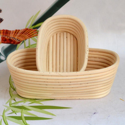 Natural Rattan Bread Fermentation Basket - Handwoven Banneton Proofing Basket for Artisan Bread