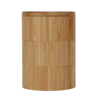 Bamboo Salt and Pepper Holder Box - Spice Containers with Swivel Lid and Magnet Lock, 6 oz Capacity