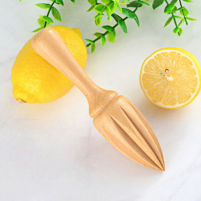 Creative Lemon Wood Squeezer - Solid Beech Wood Citrus Reamer