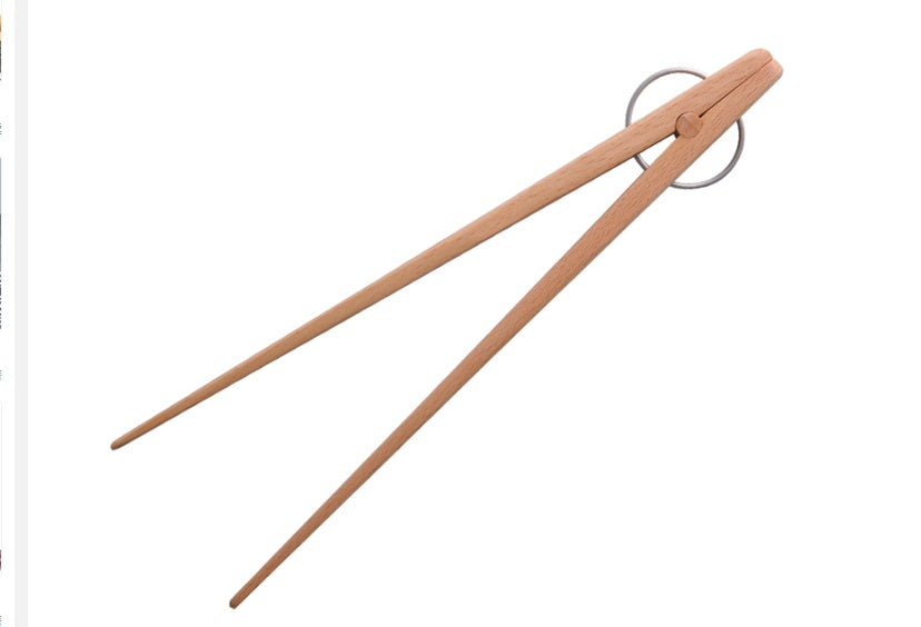 Wooden Kitchen Tongs - Natural Wooden Bread Clamp & BBQ Clip, Reusable Wooden Toaster Tongs for Cooking, Toast, Tea, Bread, and Pickles