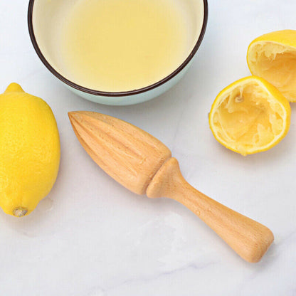 Creative Lemon Wood Squeezer - Solid Beech Wood Citrus Reamer