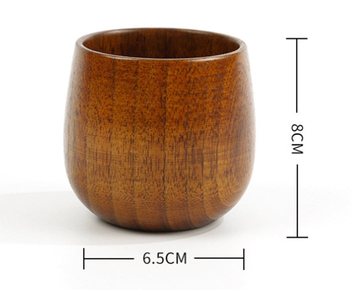 Handmade Natural Wooden Drinking Cup - Eco-Friendly Teacup, Coffee Mug, Milk Cup, Wine Cup