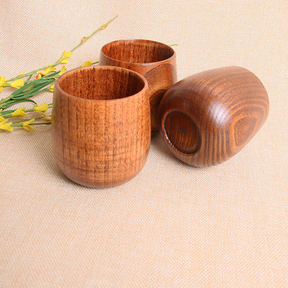 Handmade Natural Wooden Drinking Cup - Eco-Friendly Teacup, Coffee Mug, Milk Cup, Wine Cup