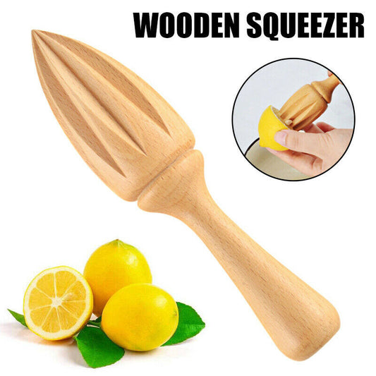 Creative Lemon Wood Squeezer - Solid Beech Wood Citrus Reamer