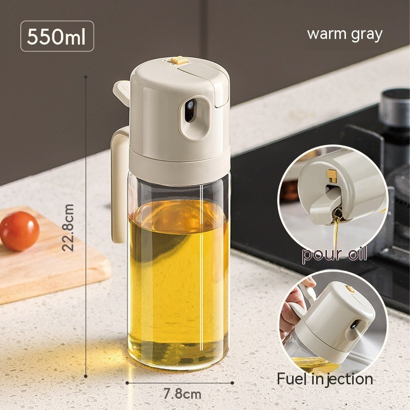 Cooking Oil Sprayer Mister Bottle, Continuous Spray with Portion Control, Multipurpose Oil Dispenser for Soy Sauce, Vinegar, Lemon Juice