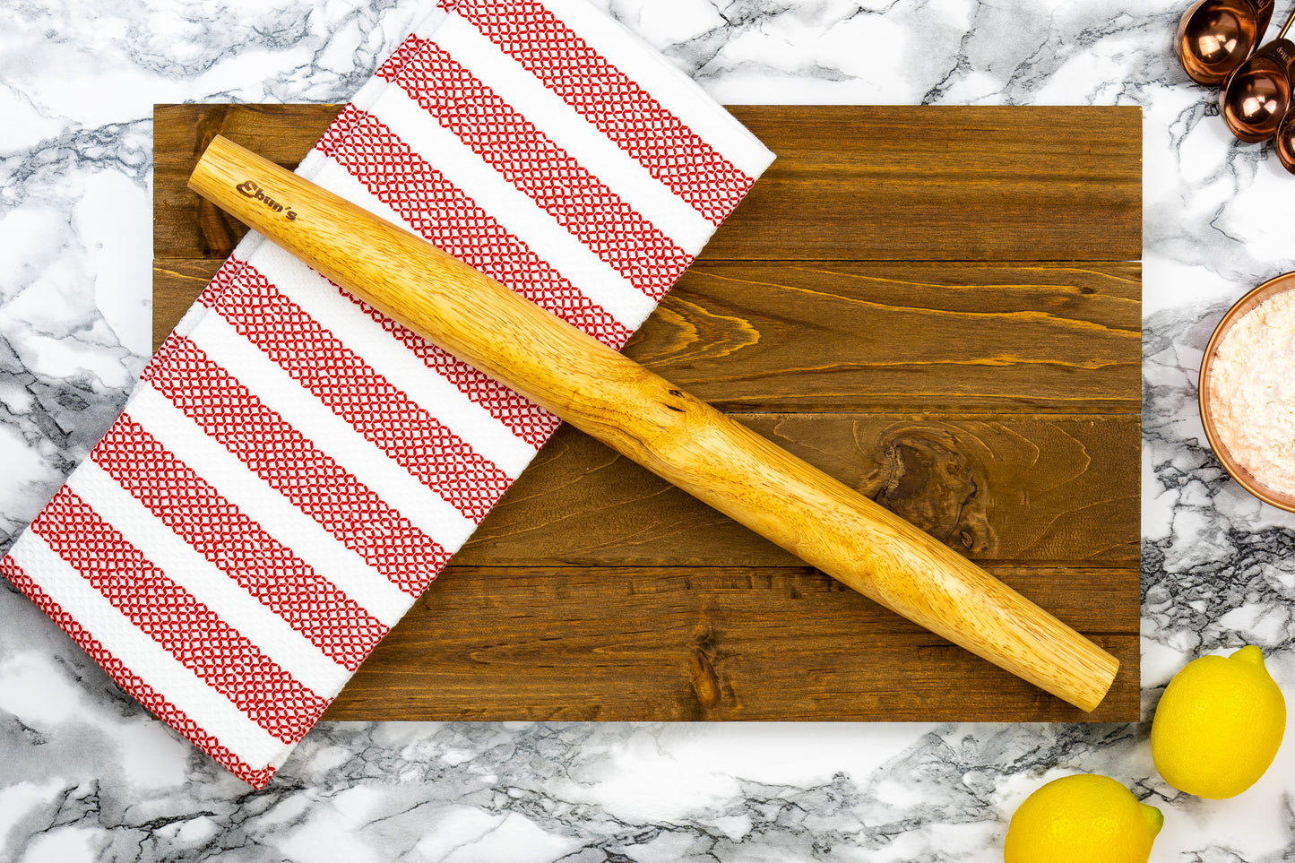 French Rolling Pin for Baking Dough, Pizza, Pies & Cookies 18" FREE with Discount code FREEROLLINGPIN