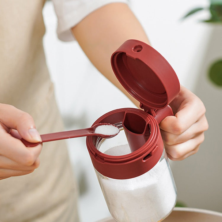 Small Seasoning Jars with Lids and Measuring Spoons - Kitchen Household Tiny Seasoning Containers, Kitchen Gadgets