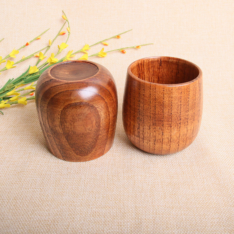 Handmade Natural Wooden Drinking Cup - Eco-Friendly Teacup, Coffee Mug, Milk Cup, Wine Cup