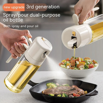 Cooking Oil Sprayer Mister Bottle, Continuous Spray with Portion Control, Multipurpose Oil Dispenser for Soy Sauce, Vinegar, Lemon Juice