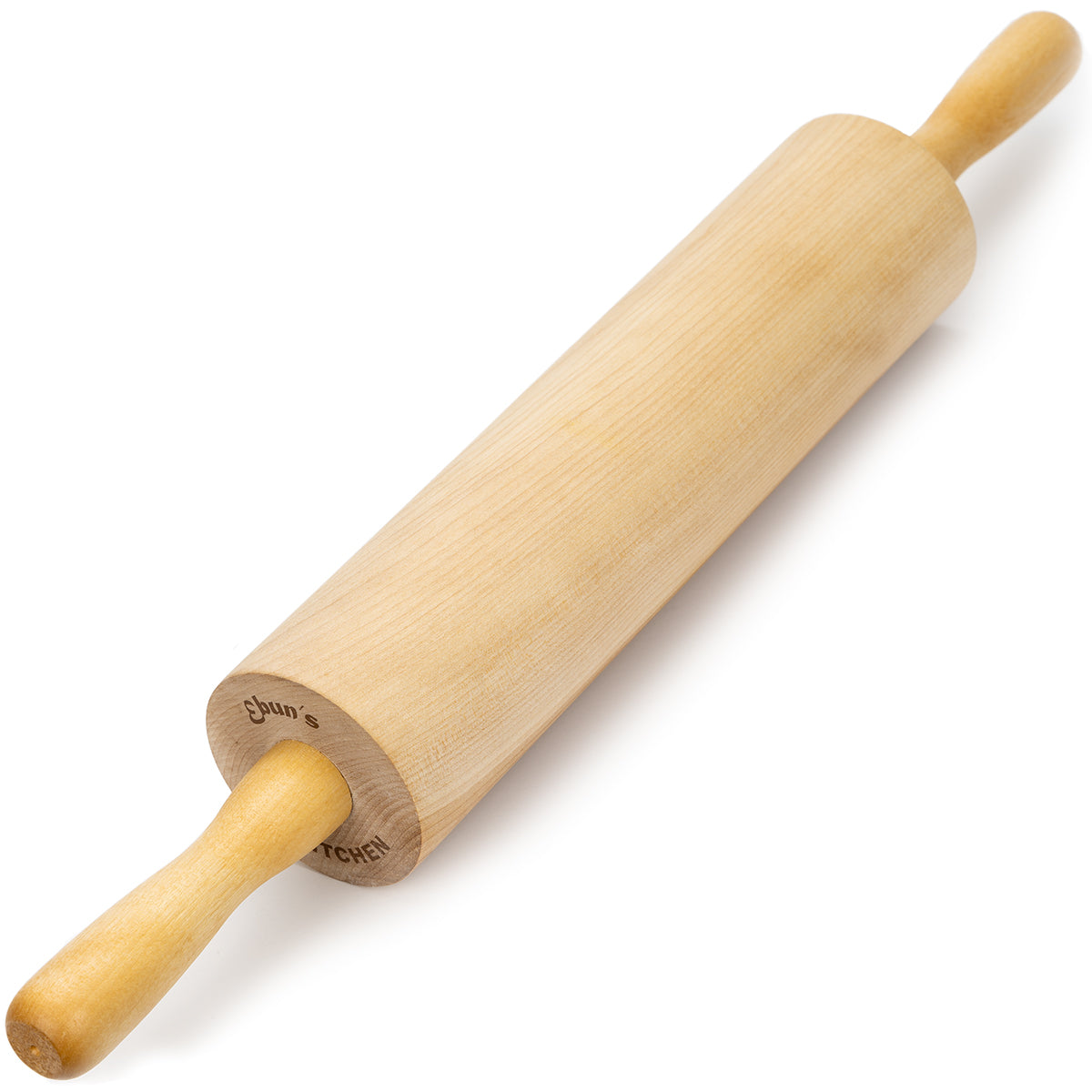 Traditional Rolling Pin for Baking with Handles in wood 18" MADE IN USA