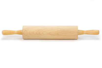 Traditional Rolling Pin for Baking with Handles in wood 18" MADE IN USA