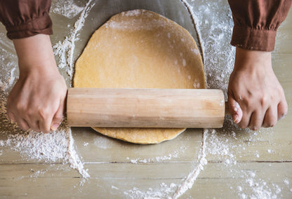 Traditional Rolling Pin for Baking with Handles in wood 18" MADE IN USA