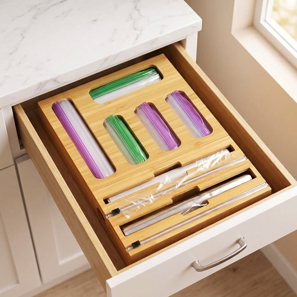 Bamboo Wrap and Bag Organizer