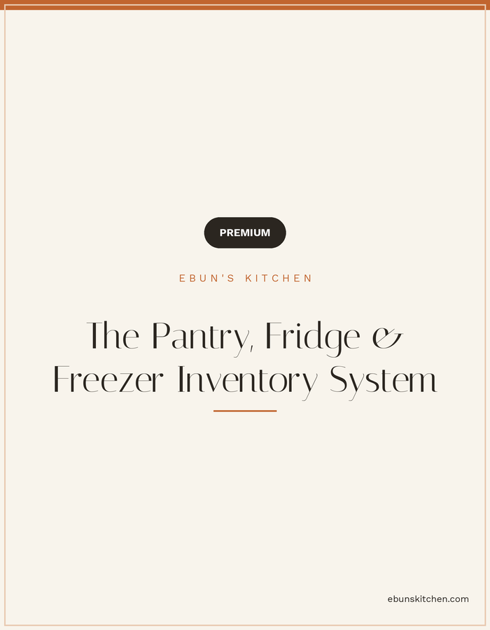 The Pantry, Fridge & Freezer Inventory System