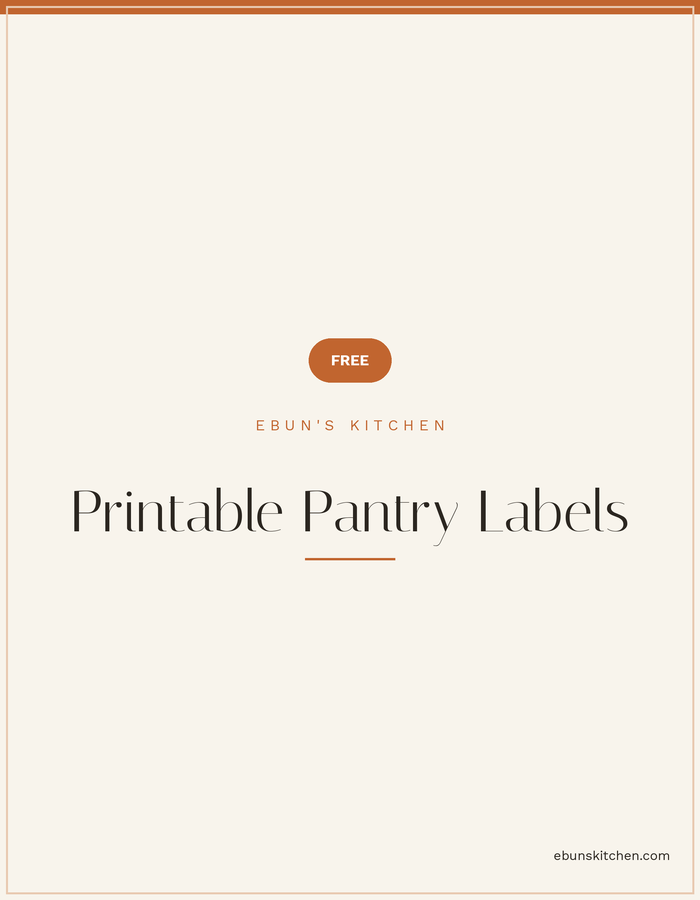 Printable Pantry Labels
