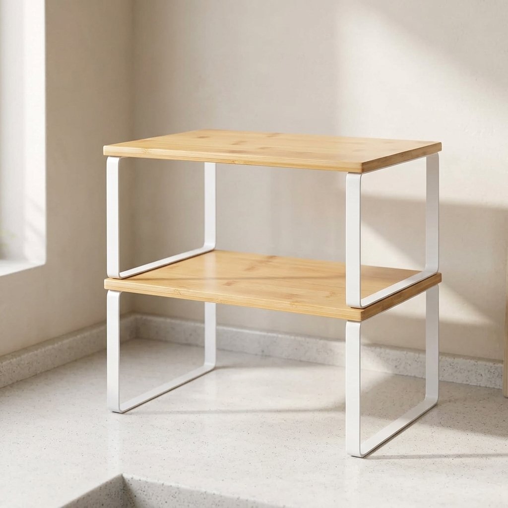 SONGMICS Stackable Cabinet Shelf